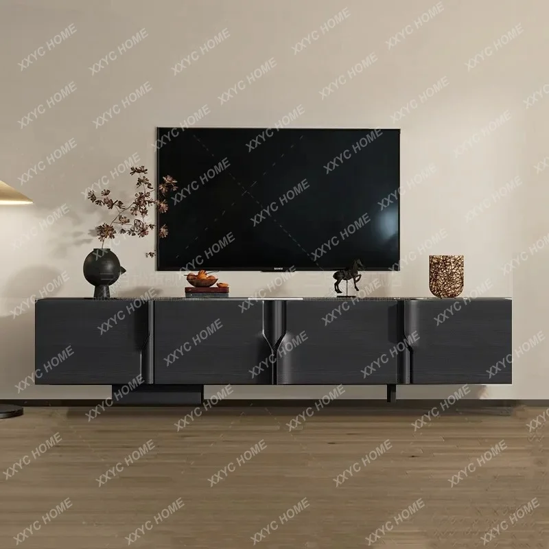 XX Living room against the wall Floor-to-ceiling locker Modern villa solid wood audio-visual cabinet