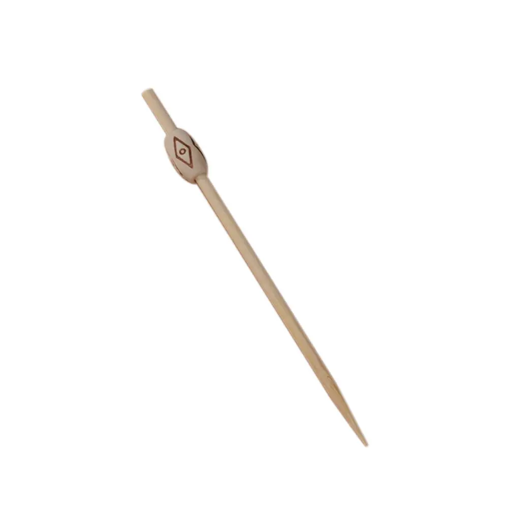 100Pcs Organic Wood Cocktail Picks Elegant Loop Knot Design Fruit Sticks for Cocktails Caprese Kabobs Appetizer Presentation