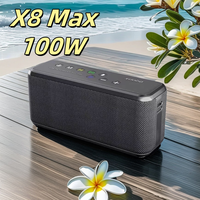 Hot Selling XDOBO X8 Max 100W Powerful Portable Outdoor Wireless Bluetooth Subwoofer TWS Hifi Home Theater System Music Speaker