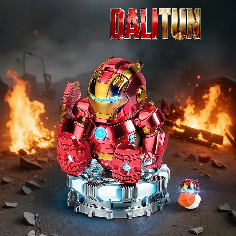 Nouveauté créative, costume de mecha Capibala Iron Man, imprimé en 3D, lumineux, magnétique, modèle de jouet, ornements, cadeau d'anniversaire, jouets