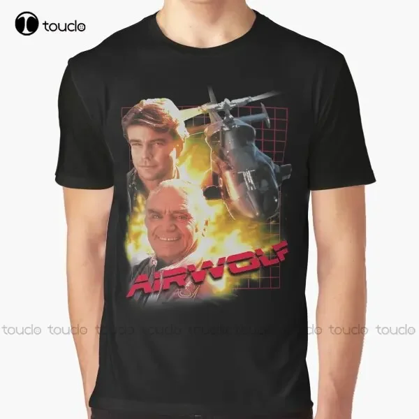 Airwolf Graphic 80S Helicopter Knight Rider Retro A Team T-Shirt Baseball Shirts Digital Printing Tee Shirts Christmas Gift