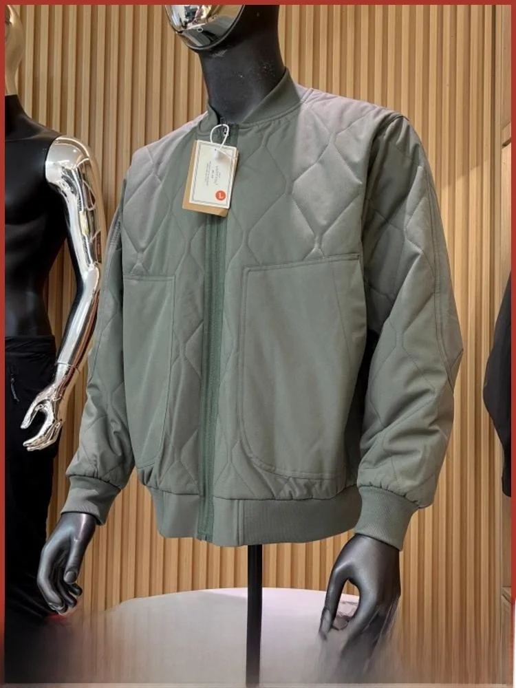 

Waterproof Cotton Jaet Baseball Collar Warmth Line New Autumn Winter Men Women Coat Polyester Fiber Stand Fit