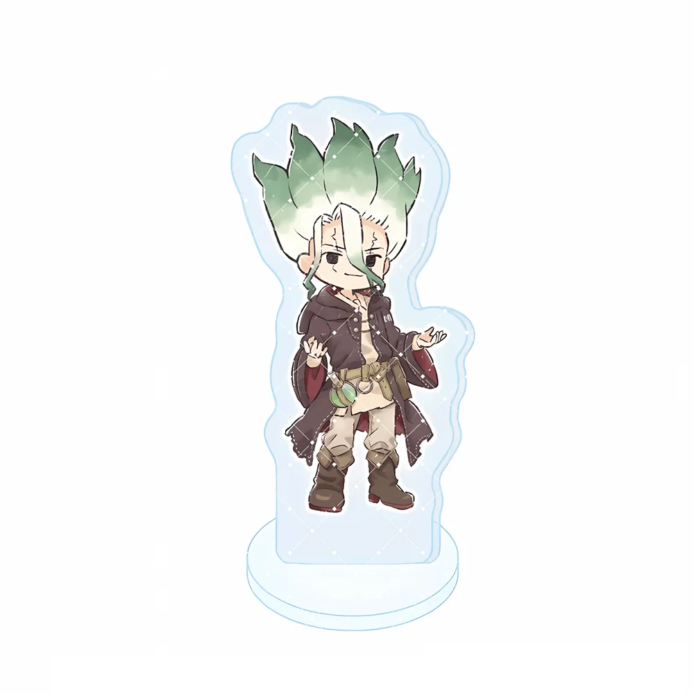 Dr. Stone Anime High Quality 10cm Q Version Senku Ishigami Acrylic Stand Keychain Cute Bag Pendant Gift for Anime Lovers
