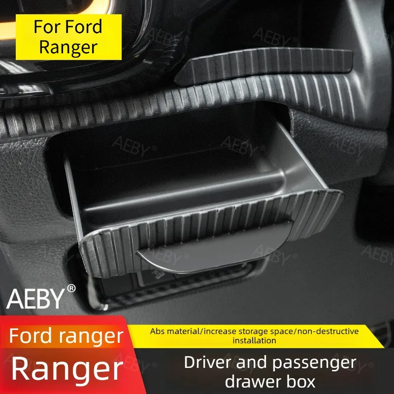 

For Ford Ranger 2022-2026 Under-seat storage drawer slide-out,Hidden,Pull-out storage box,storage mat,Car interior accessories