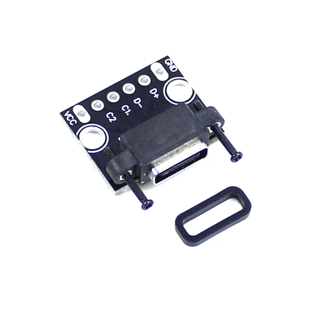 Type-C Female USB3.1 Test PCB Board With Screws Waterproof Adapter Type C 12P Connector Socket For Data Line Wire Cable Transfer