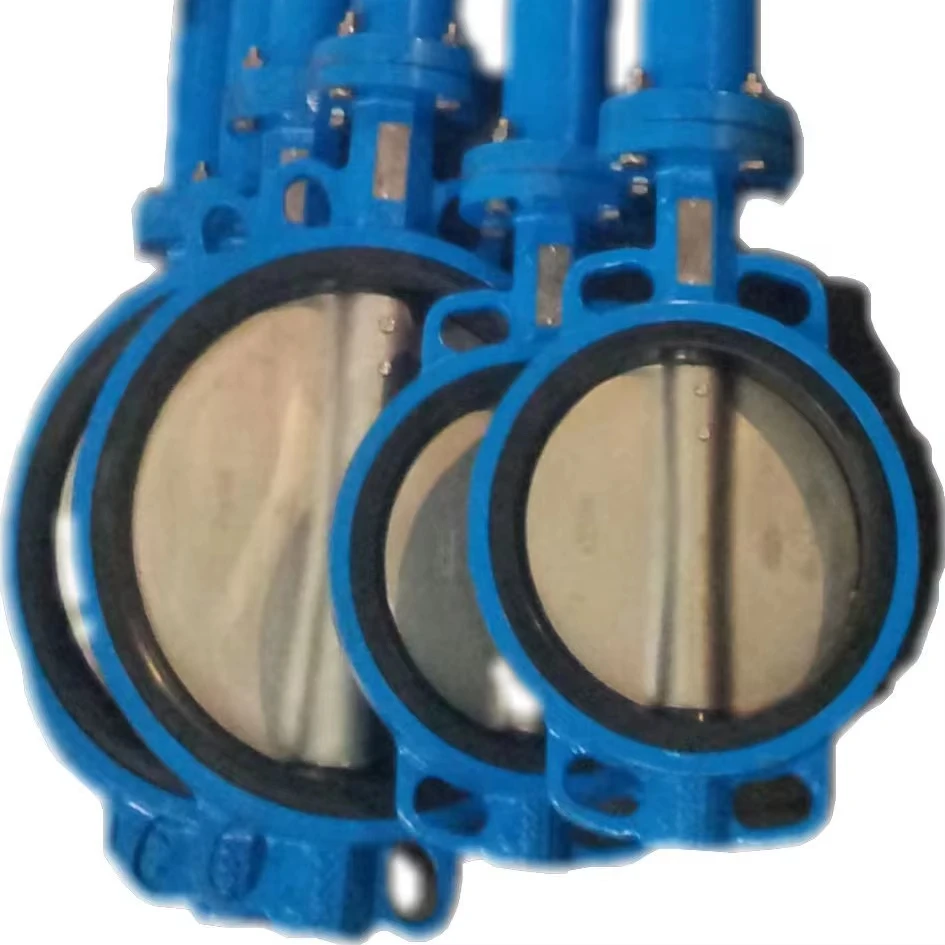 DN40-DN1200 Ductile Iron PN 10 Worm Gear Extension Rod Rubber Lined Wafer Butterfly Valves