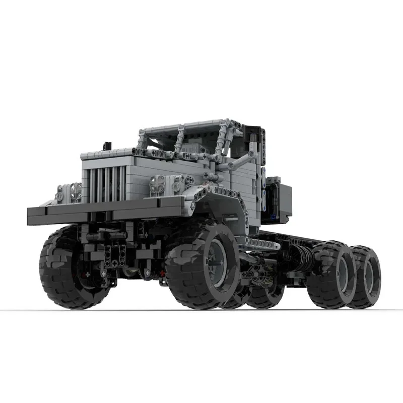 MOC- 126303   Транспортный военный грузовик KrAZ-255, строительные блоки, модель 1513, детали для мальчиков и детей, строительные блоки на день рождения, игрушки, подарки