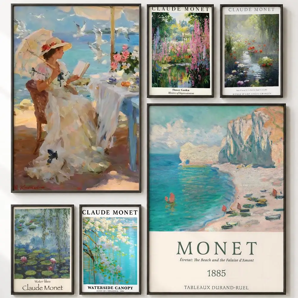 Refined Entertainment M-MonetS Poster Vintage Retro Anime Poster Stickers Peel and Stick Wall Art Home Decor