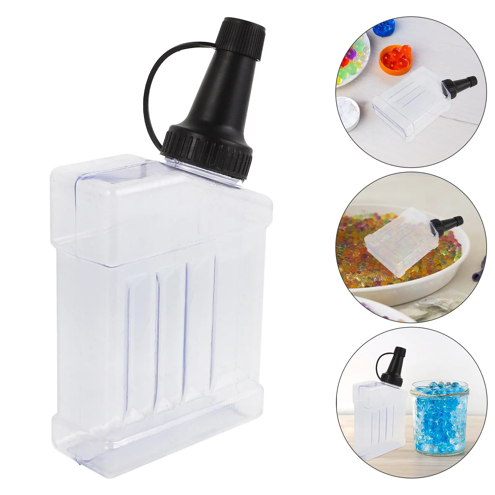 4Pcs Bottles Small Transparent Plastic Storage Container Refillable Caps Sturdy Holder Travel Game Supply