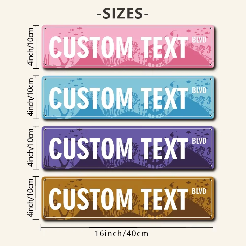 Personalized Custom Metal Street Sign With Customizable Text, Decor For City Street School And Business Venues