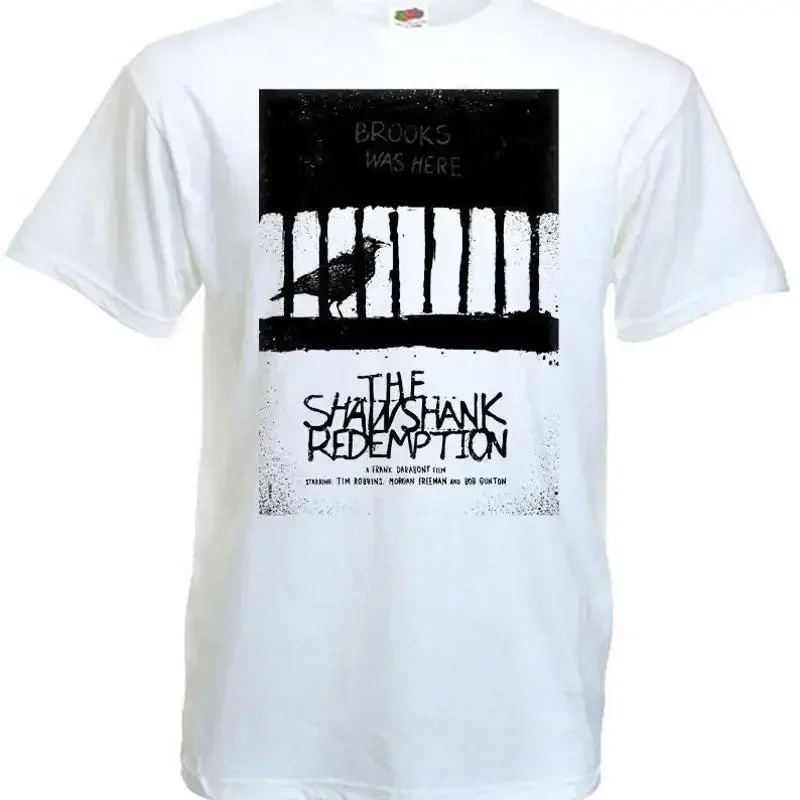 The Shawshank Redemption v8 T shirt white movie poster all sizes S 5XL
