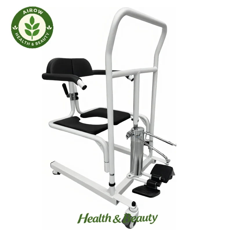 AIROW Rehabilitation Equipment Hydraulic Patient Lift Commode Chair Wheelchair Users