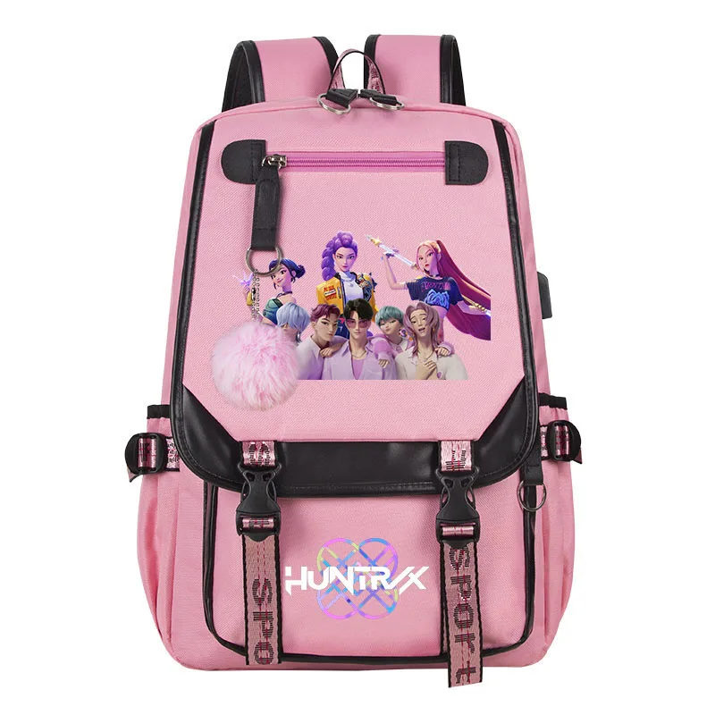 Mochila Demon Hunters K-pop Fans Mochila de viagem para mulheres e homens Mochila resistente e durável Bolsa leve para laptop traseira