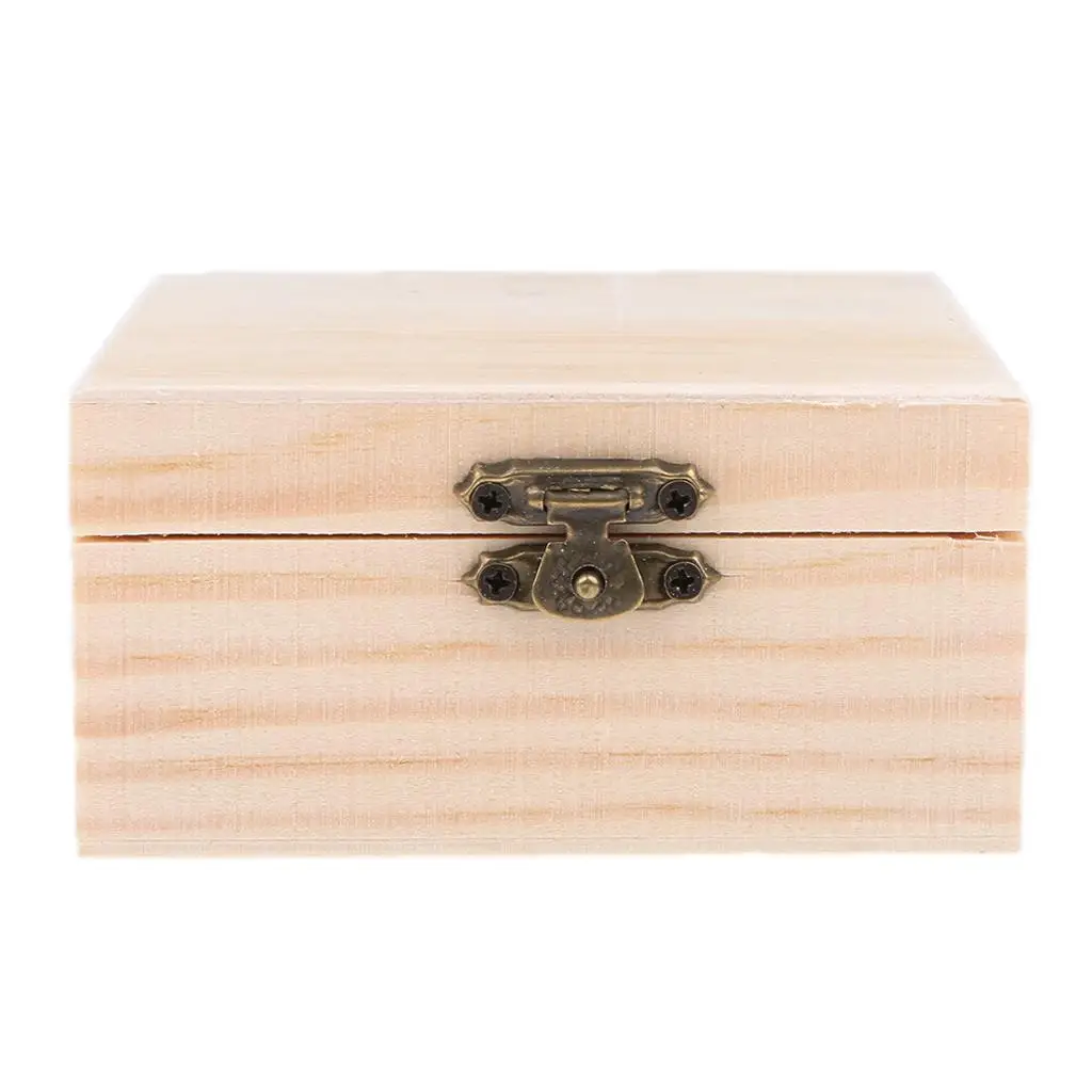 

Wooden Box DIY Craft Kit Handmade Storage Case Vintage Style for Kids Toys and Girls Wooden Gift