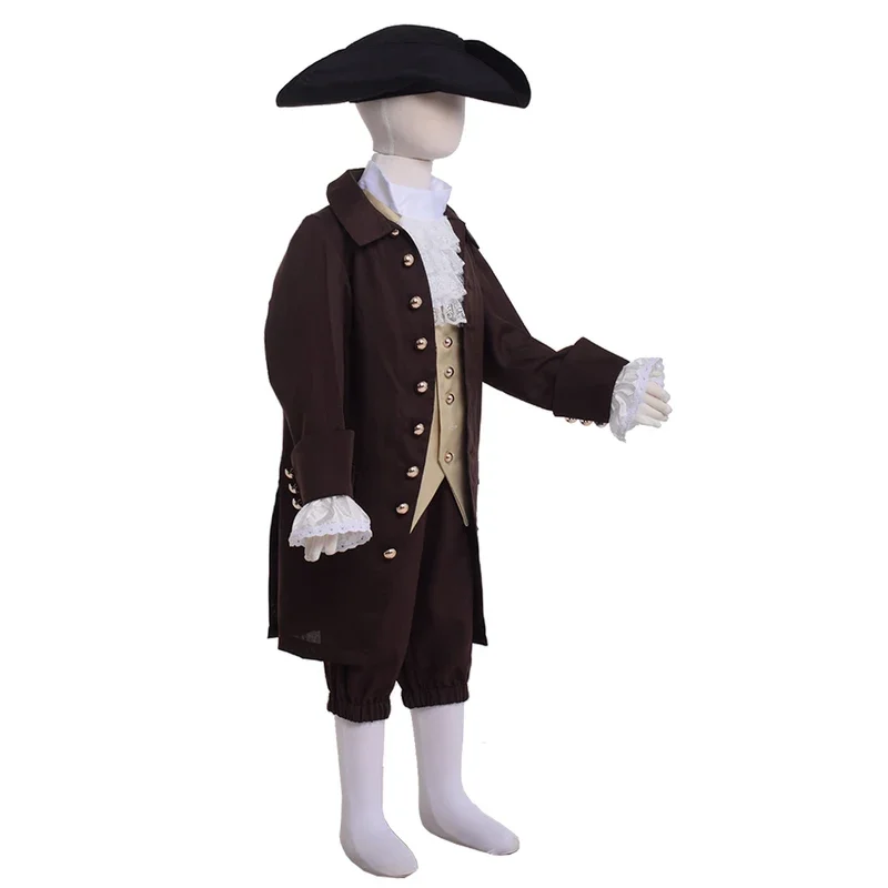 Colonial Costume Boys 18th Century Child Cosplay America Costume Revolution Outfit