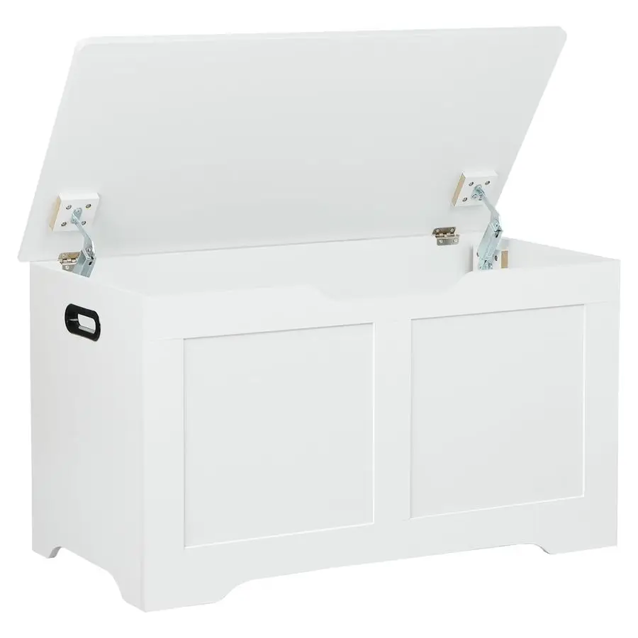 

Комод для хранения Timberer 31,5, деревянная скамейка для хранения, комод для игрушек с подъемным верхом и 2 защитными петлями, большая коробка для игрушек, скамейка для обуви в прихожей