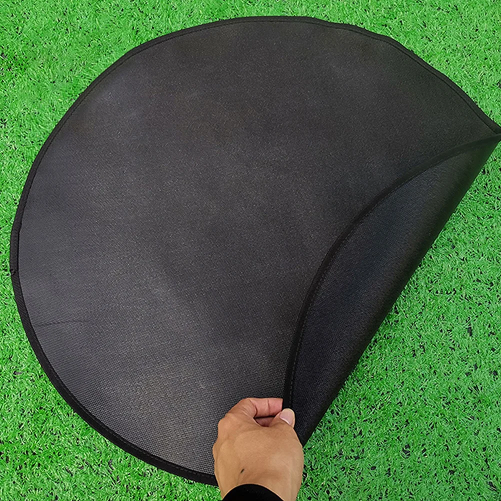 

36 Inch Black Silicone Fire Pit Mat Outdoor Durable BBQ Cushion Fire Resistance Multi-Function Insulation Pad