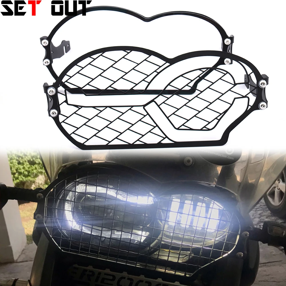 Motosiklet aksesuarları alüminyum alaşım far kapağı koruyucusu için BMW R 1200 GS macera 2006 2007 2008 2009 2010 2011 2012