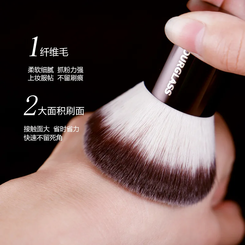 1 pc #7 Finishing Makeup brushes Powder contour Make up brush Portable size exquisite Professional metal handle with box