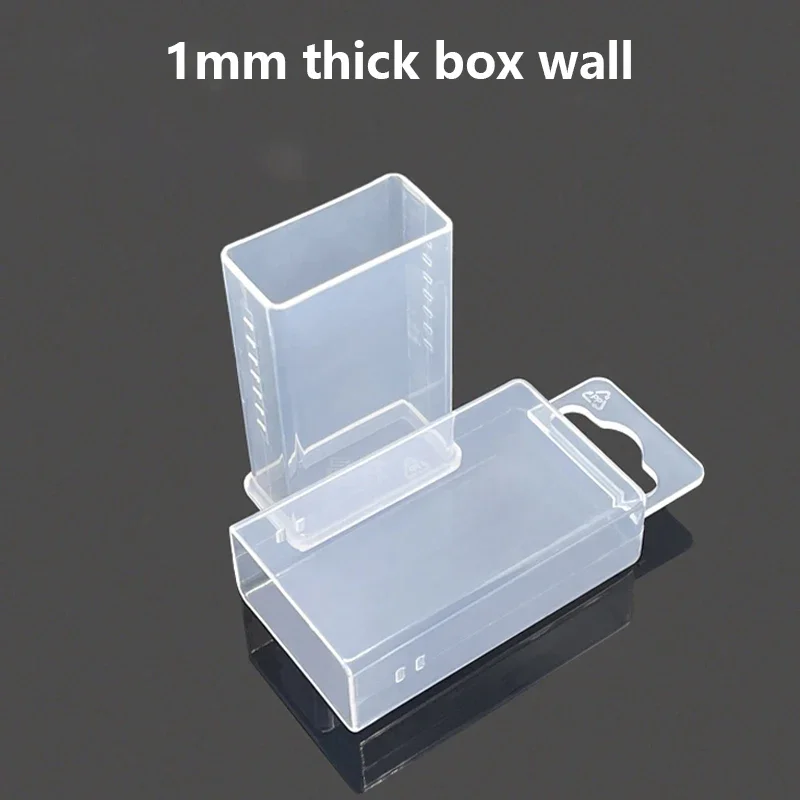 Transparent plastic telescopic box rectangular milling cutter drill bit storage box hardware drill bit tap accessories tool box