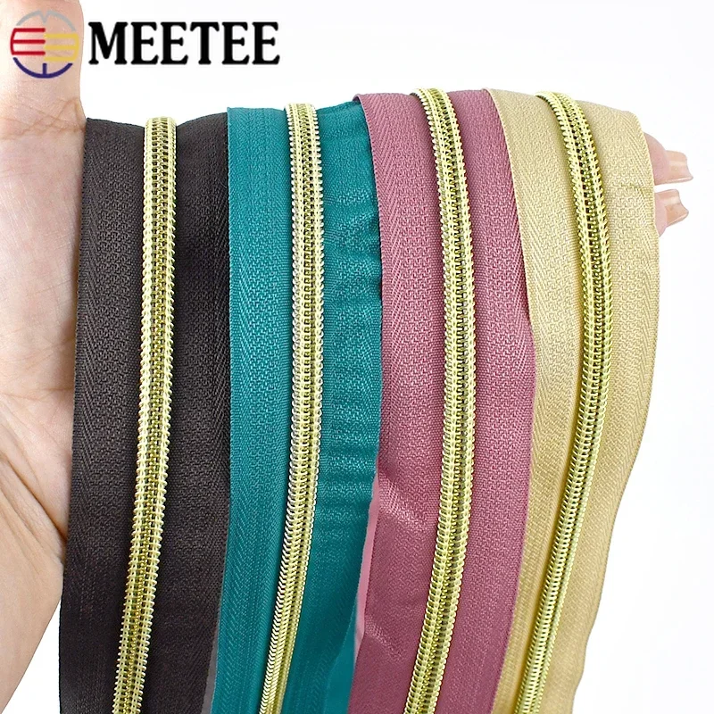 10/30/50 متر 5 # النايلون لفائف رمز السوستة ديكور DIY أكياس الخياطة محفظة الملابس سستة أشرطة السحابات الملونة إصلاح الملحقات #4