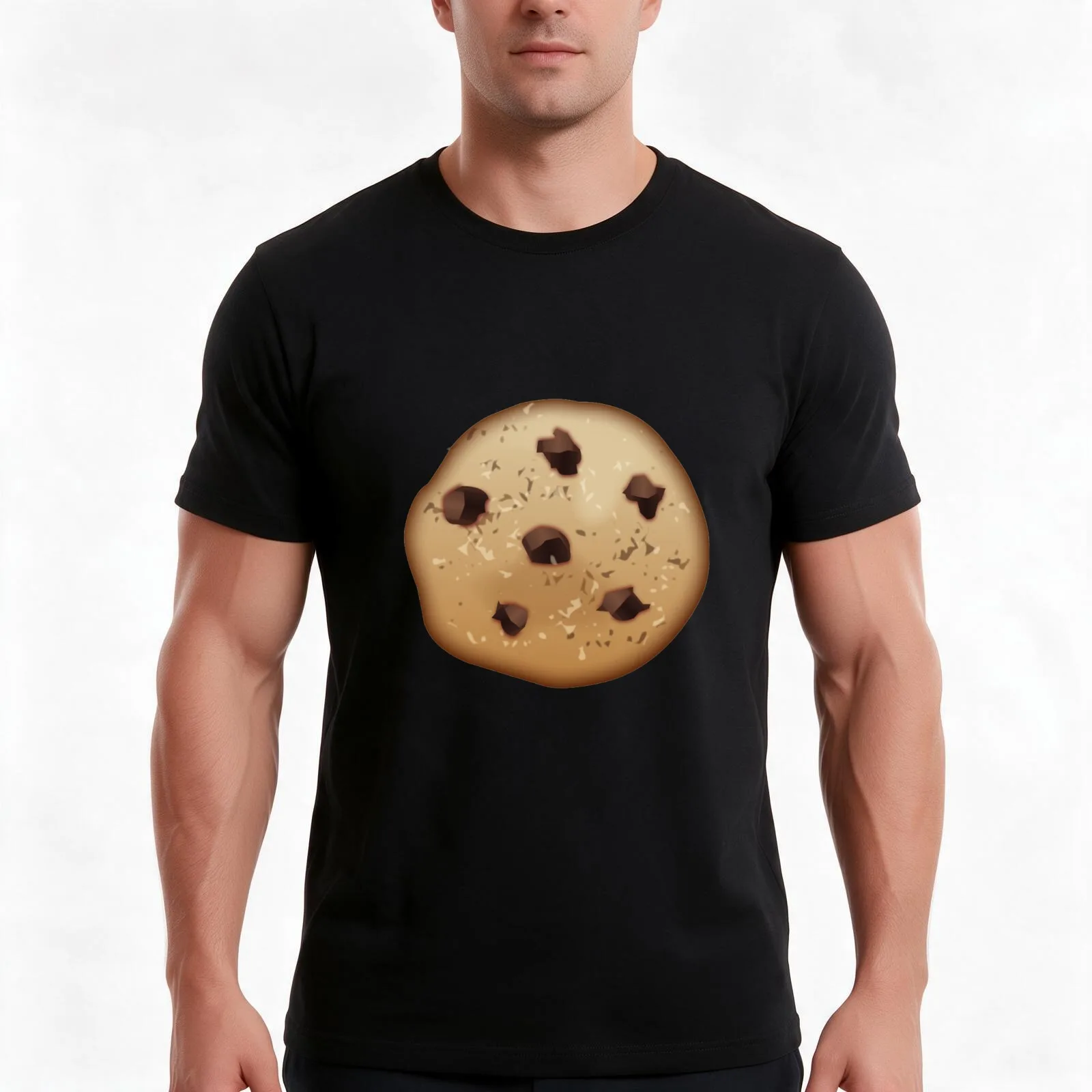 Cookie Clicker T-Shirt, Summer Casual Cotton Tee, Oversized Streetwear Tops, Vintage Graphic Print, Loose Fit Short Sleeve