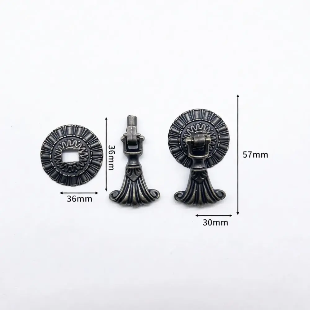 Rustic Antique Bronze Knob Chinese Traditional Cabinet Pull Vintage Drawer Handle For Home Furniture Restoration Projects