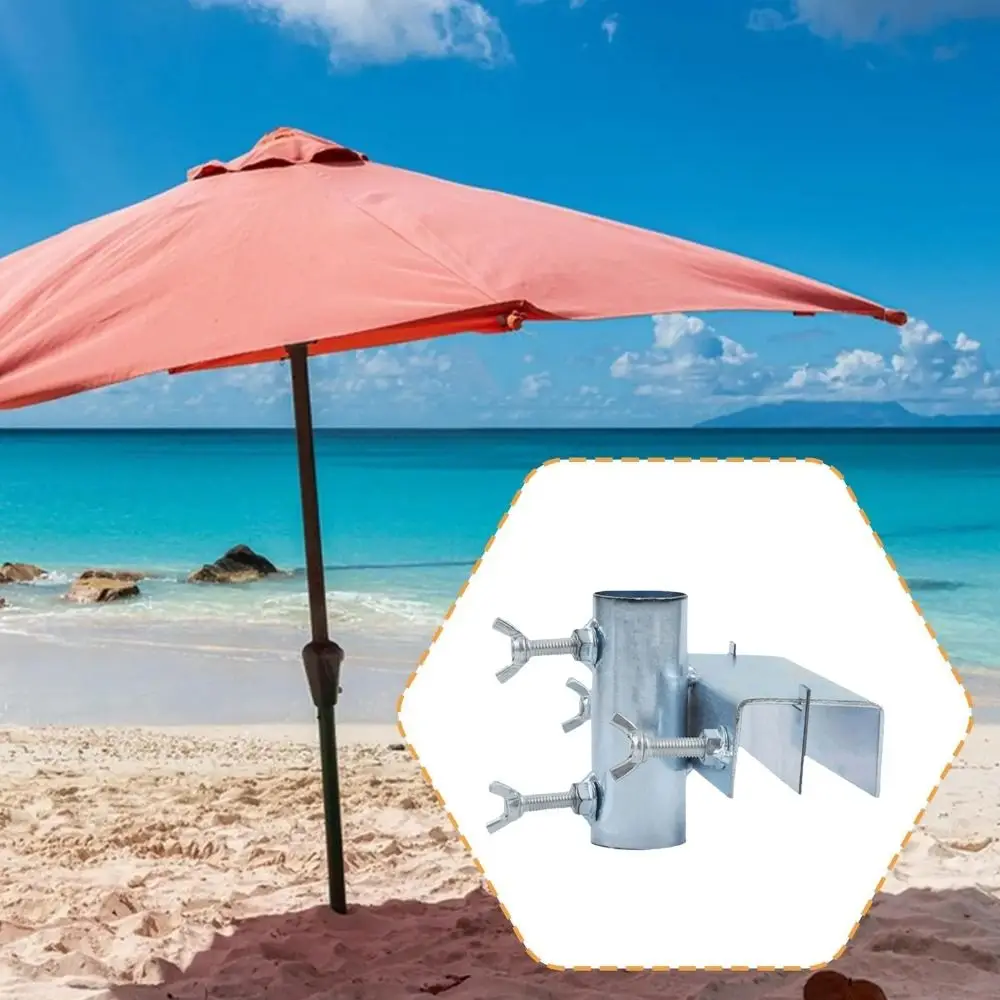 Adjustable Umbrella Clamp Bracket Water-proof Anti-rust Patio Umbrella Holder Shock-proof Easy To Install Parasol Fixing Clip