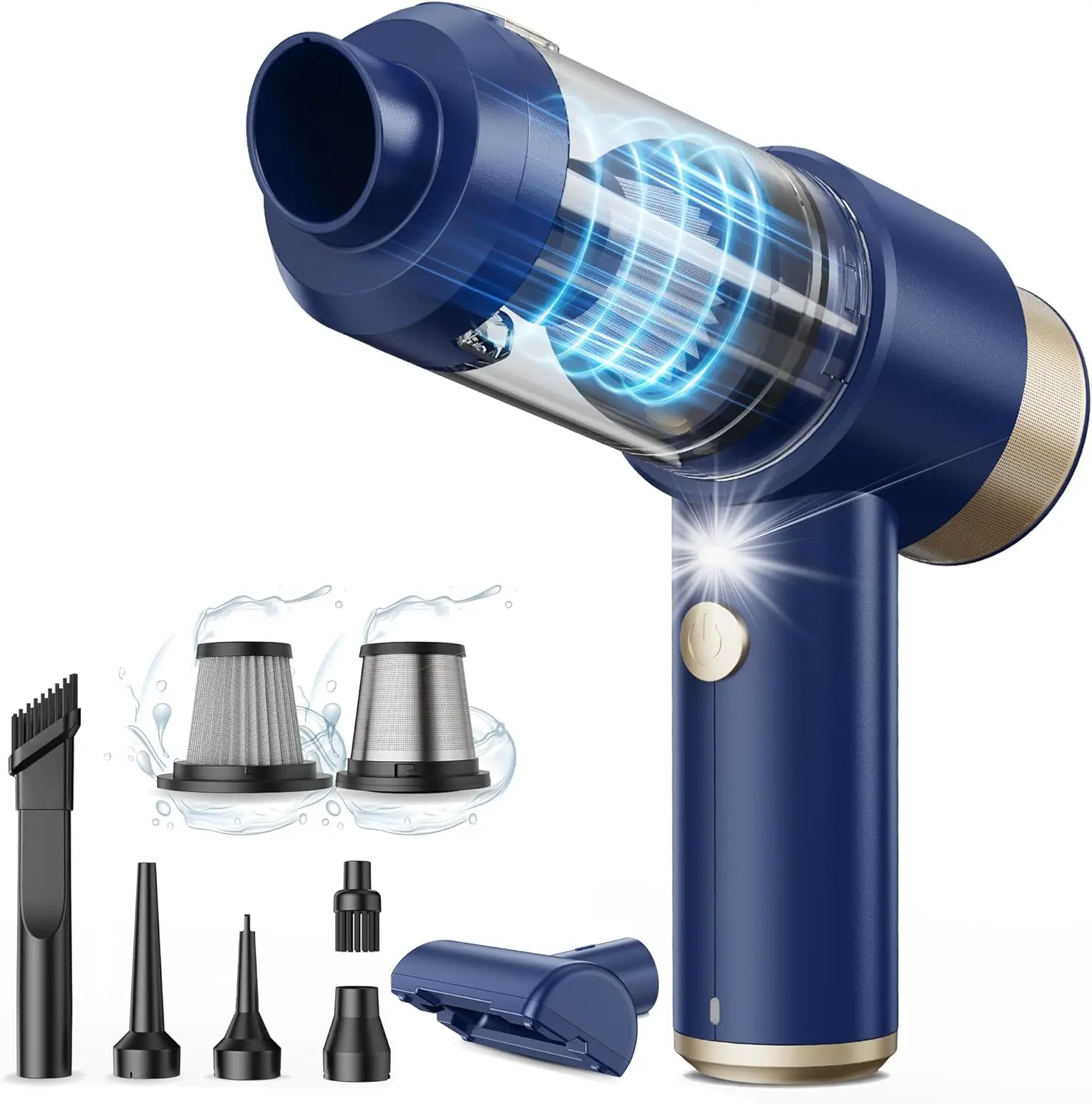 

15000PA Handheld Vacuum Cleaner with Air Duster, Portable for Car and Home Cleaning