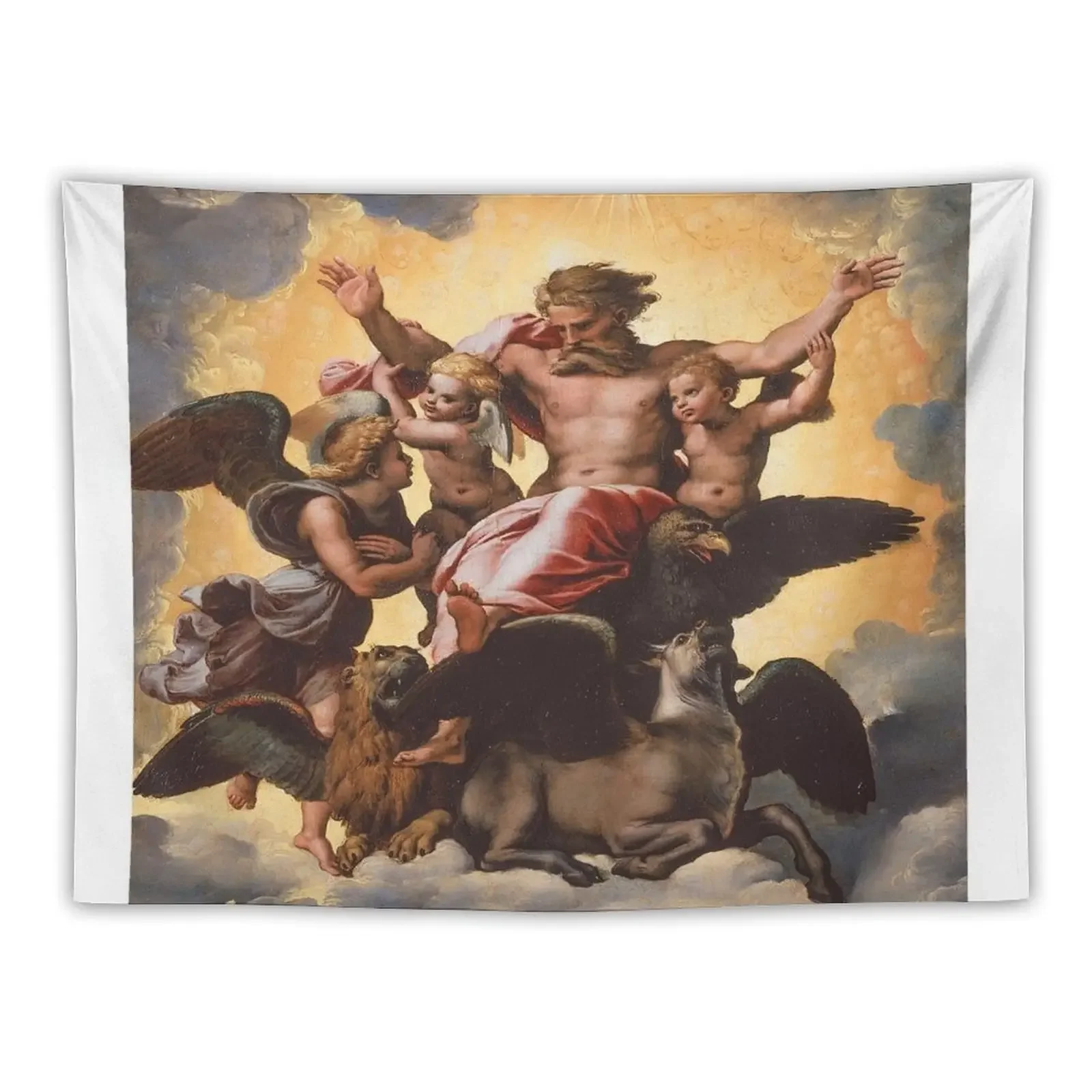 

Raphael - Ezekiel's Vision Tapestry Custom Wall Tapestries Luxury Living Room Decoration Wall Art Tapestry