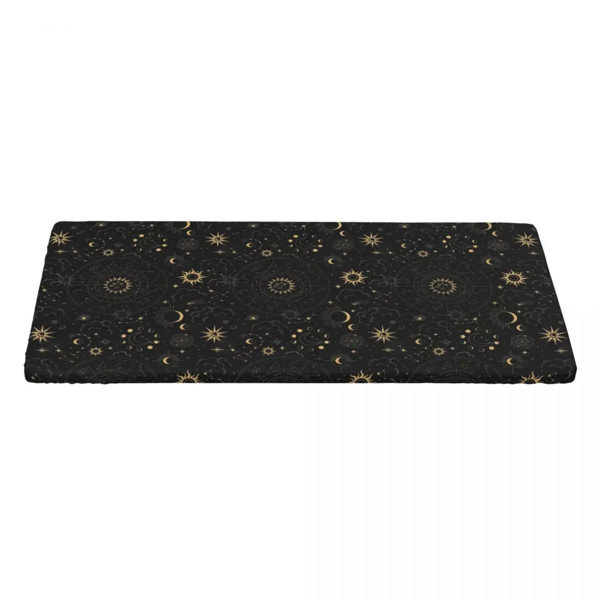 Night Sky Golden Celestial Stars Zodiac Constellations Custom Rectangular Tablecloth Oilproof Table Cover for Party Table Cloth