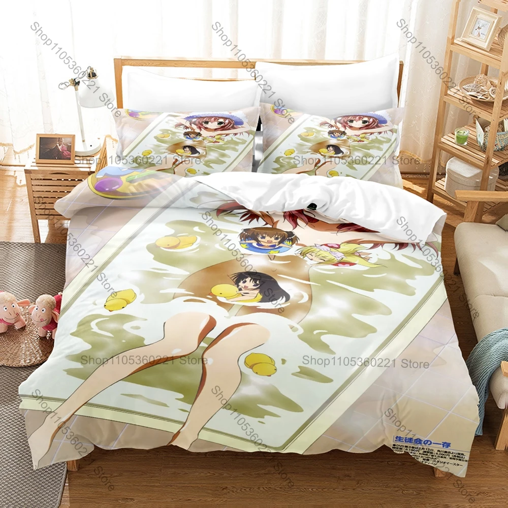 Anime Student Council's Discretion Bedding Set, Duvet Cover & 2 Pillowcases, Hekiyou Academy Moe Girls Pattern All Season