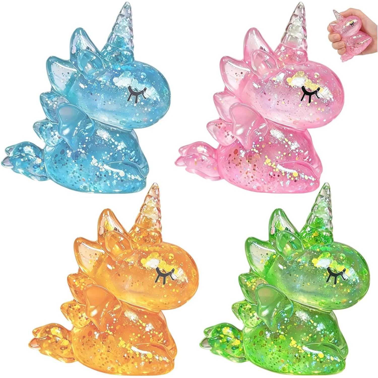 Unicorn Squishy Squeeze Toys Glitter Sugar Squishy Relief Fidget Toys Slow Rising Toy Stocking Stuffers Birthday Gifts