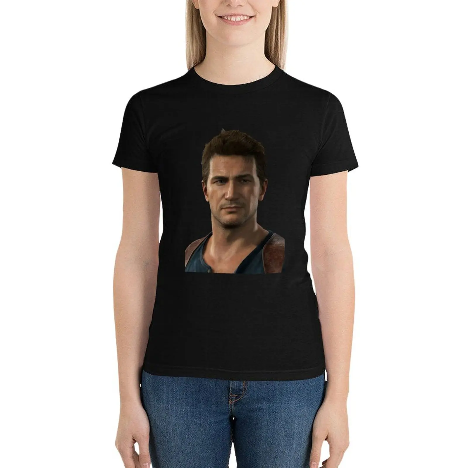 Uncharted Nathan Drake T-Shirt summer clothes female hippie clothes Summer Women's clothing