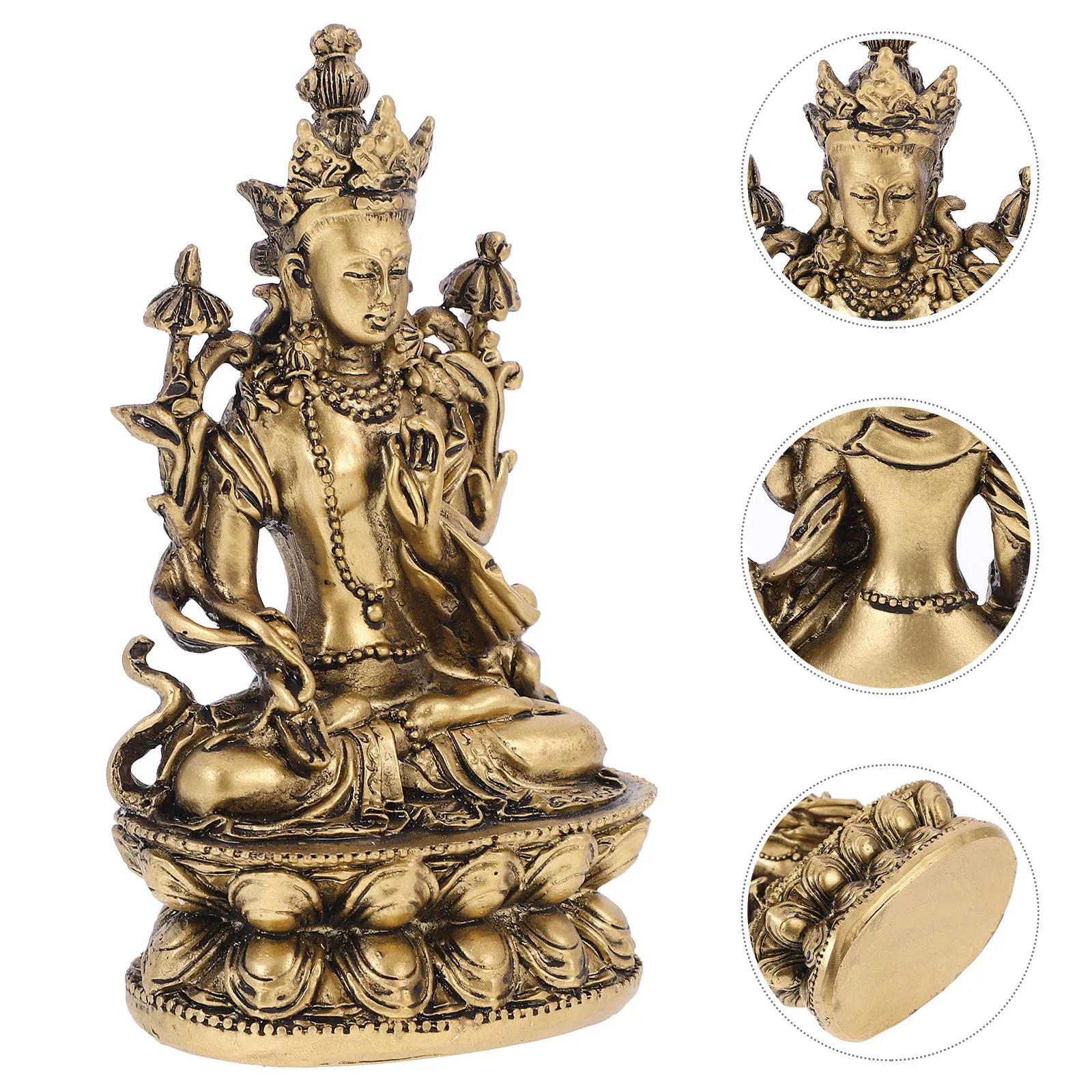 

Vintage Resin Buddha Statue Desktop Decor Meditating Buddha Sculpture for Indoor Outdoor Home Use Statue Resin Craft Figurine