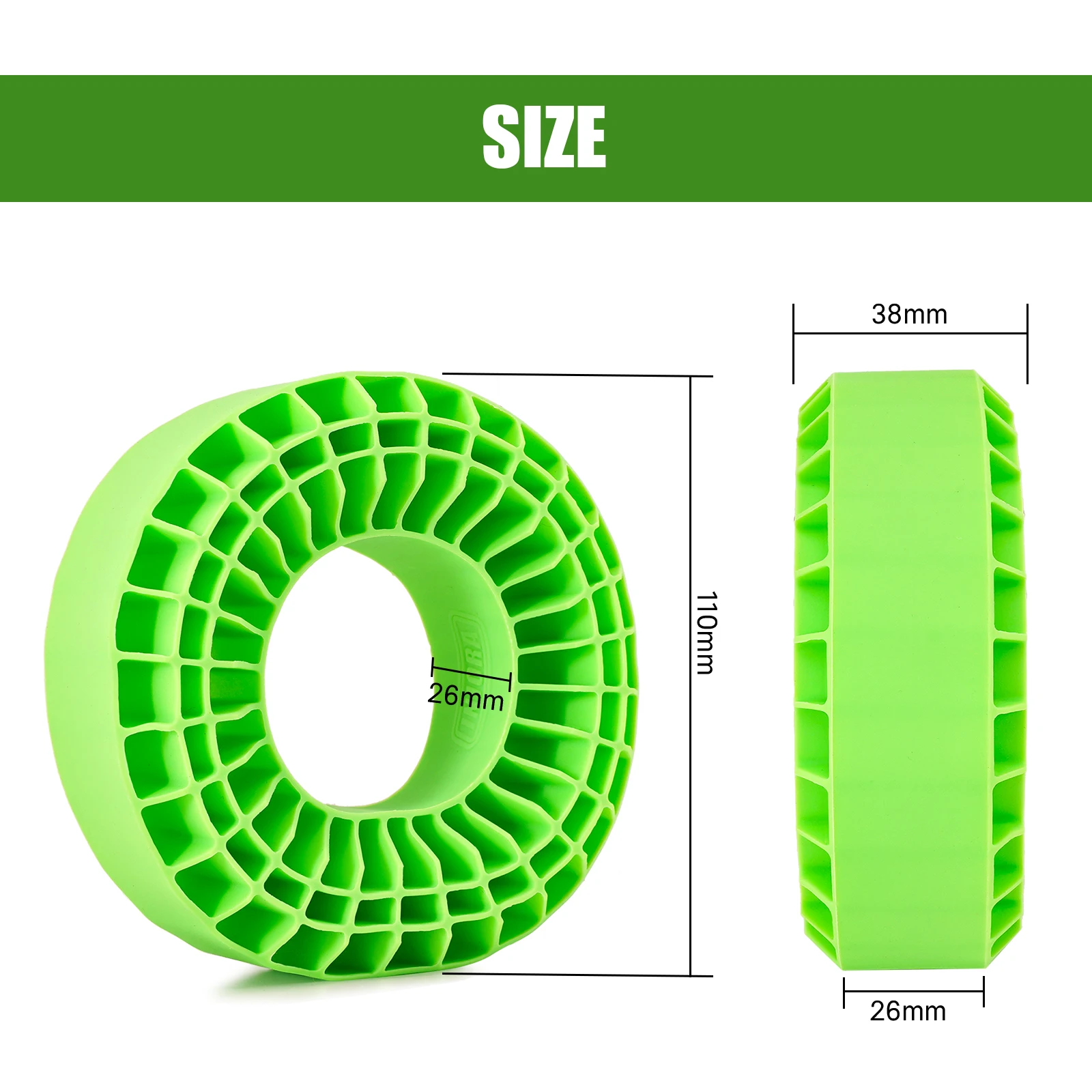 INJORA Silicone Rubber Insert Foam Fit 118-122mm (4.75" OD) 1.9" Wheel Tires for 1/10 RC Crawler