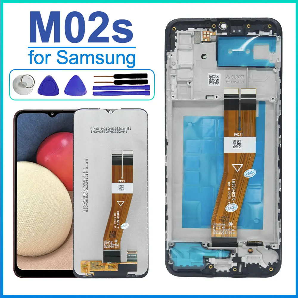 New LCD for Samsung Galaxy M02s LCD Display Touch Screen Digitizer Replacement for Samsung M02s M025 Phone LCD Screen Assembly