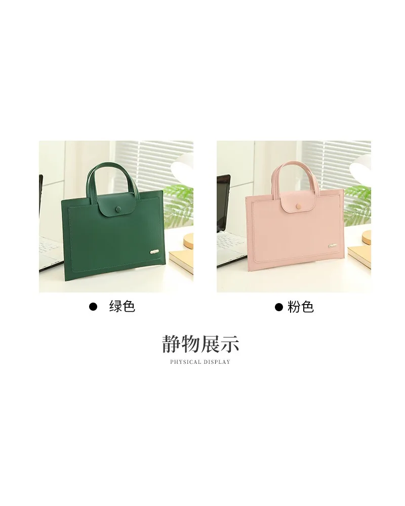 

Portable A4 File Storage Bag Business Large Capacity Laptop Briefcase For Office Meeting