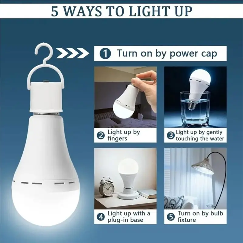 Rechargeable Portable Hanging Emergency LED Bulb For Camping And Home Power Outages-B60B