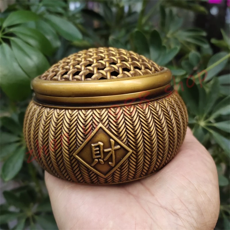 Recruiting Wealth/Abundant Harvest/Brass Hollow Incense Burner/Exquisite Home Craft Ornaments/Auspicious decorations