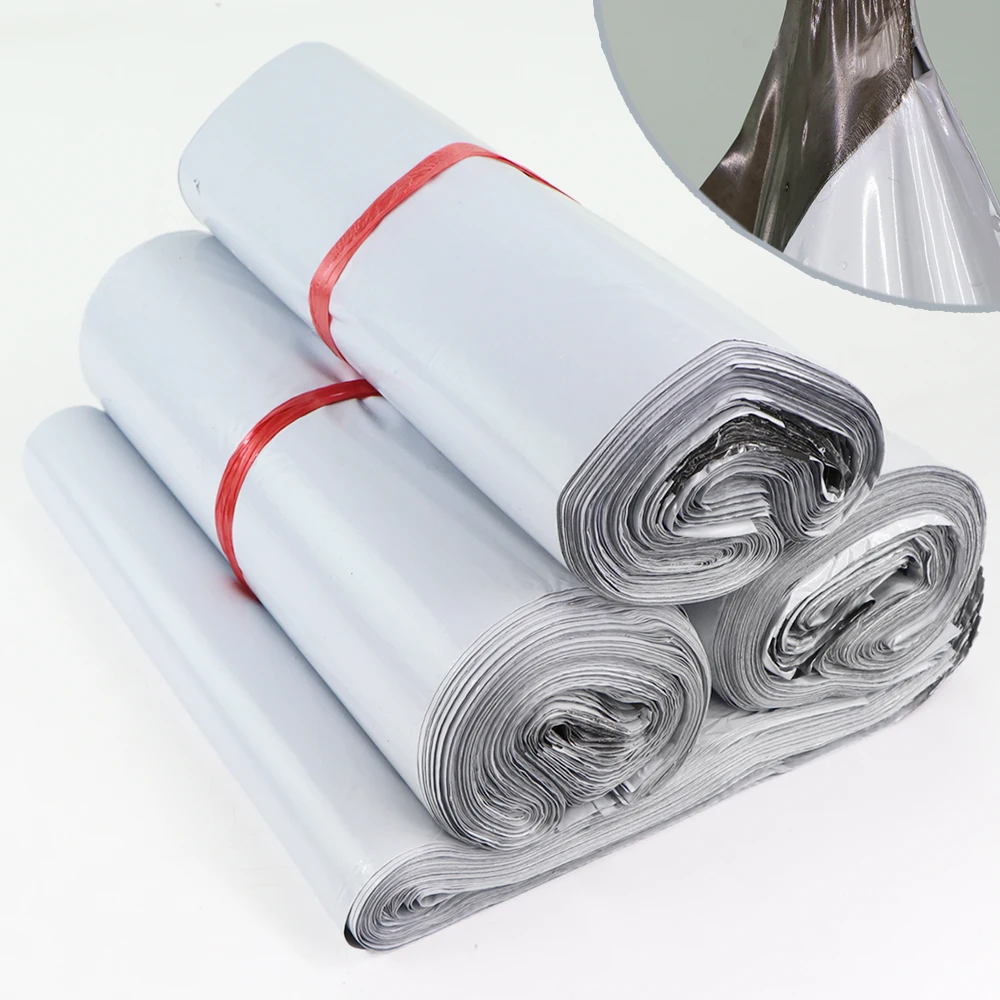 10/30/100pcs 0.12mm Thickness PE White Self Adhesive Seal Waterproof Courier Bag Shipping Packaging Express Bags Mailing Pouch