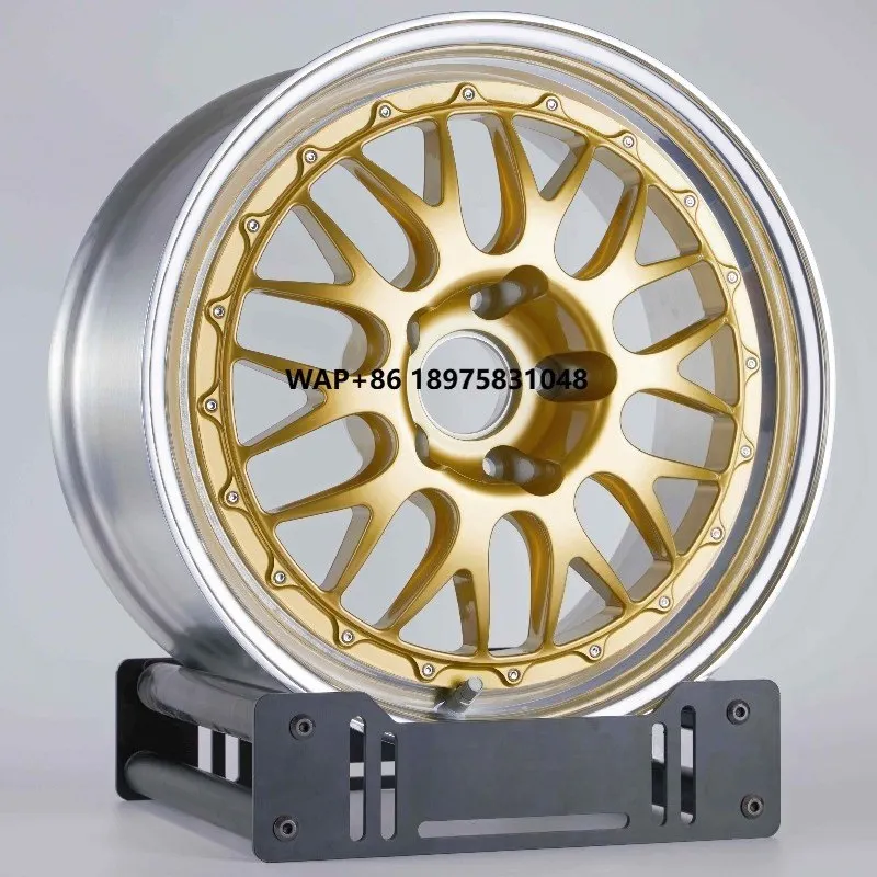 

3 Piece 5x120 E88 Wheel 19 20 21 Inch Rims Alloy Gold Face Wheel Rim