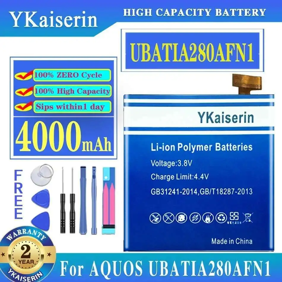 

For Sharp Aquos UBATIA280AFN1 High-Capacity High Performance Mobile Phone Battery 4000mAh
