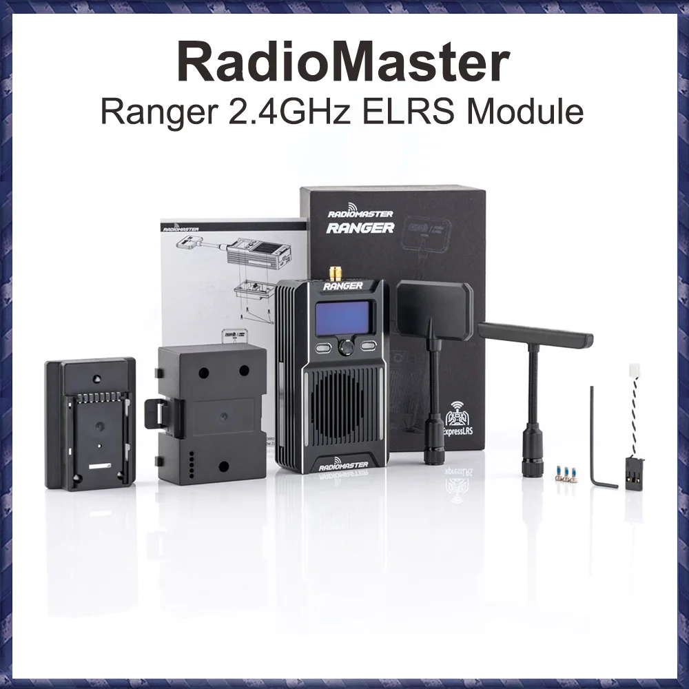 RadioMaster Ranger 2.4GHz ELRS Module OLED Display Wifi and Bluetooth Support High-efficiency Cooling System