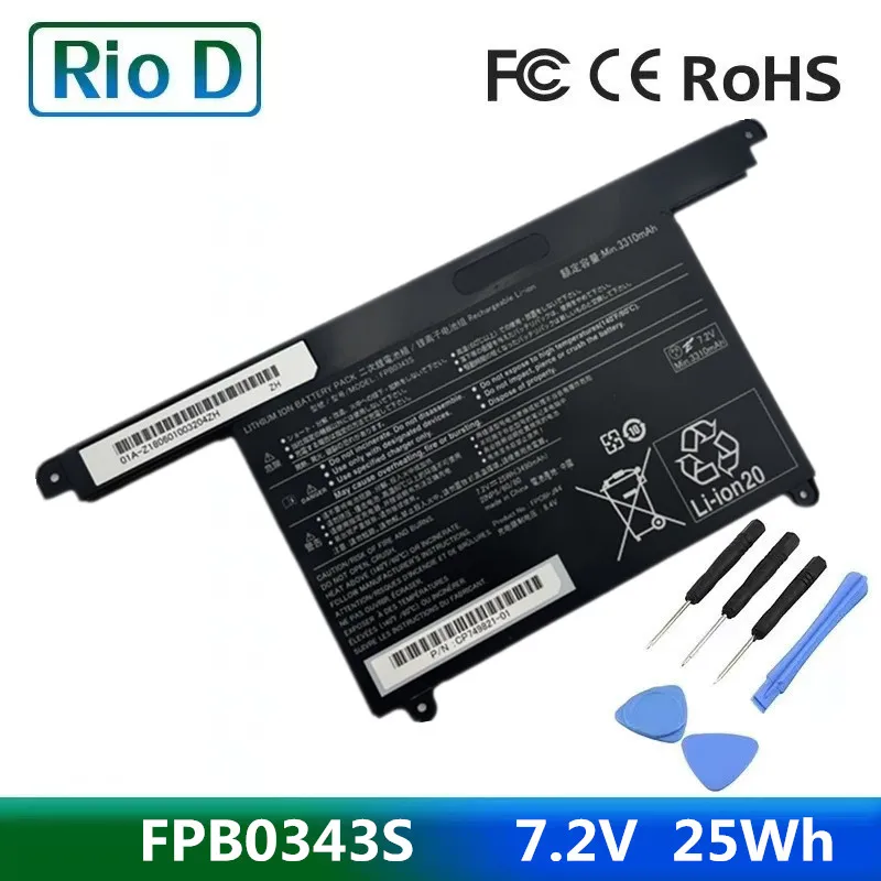 

7.2V 3490mAh 25Wh Model FPB0343S FPCBP544 Battery For Fujitsu UH-X Notebook computer