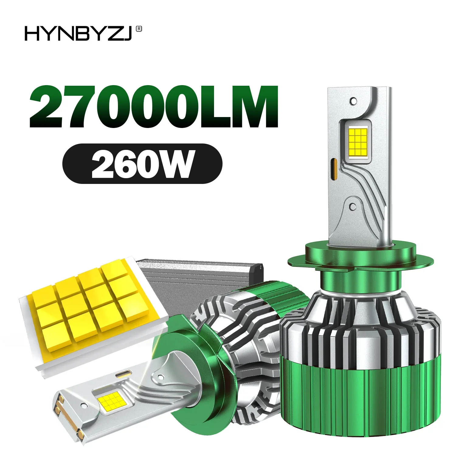 HYNBYZJ 260W  H7 H4 Led HeadlightsAuto Bulbs H8 H9 H11 HB3 9005 HB4 9006 9012 HIR2 Headlamp 6000K Led Lights for Car