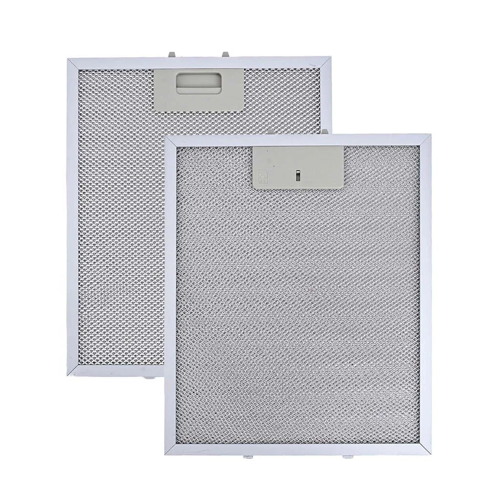 2Pcs Cooker Hood Filter Metal Hood Grease Filter 255*230*9mm 5-Layer Aluminum Extractor Fan Filter Mesh Hood Vent Filter