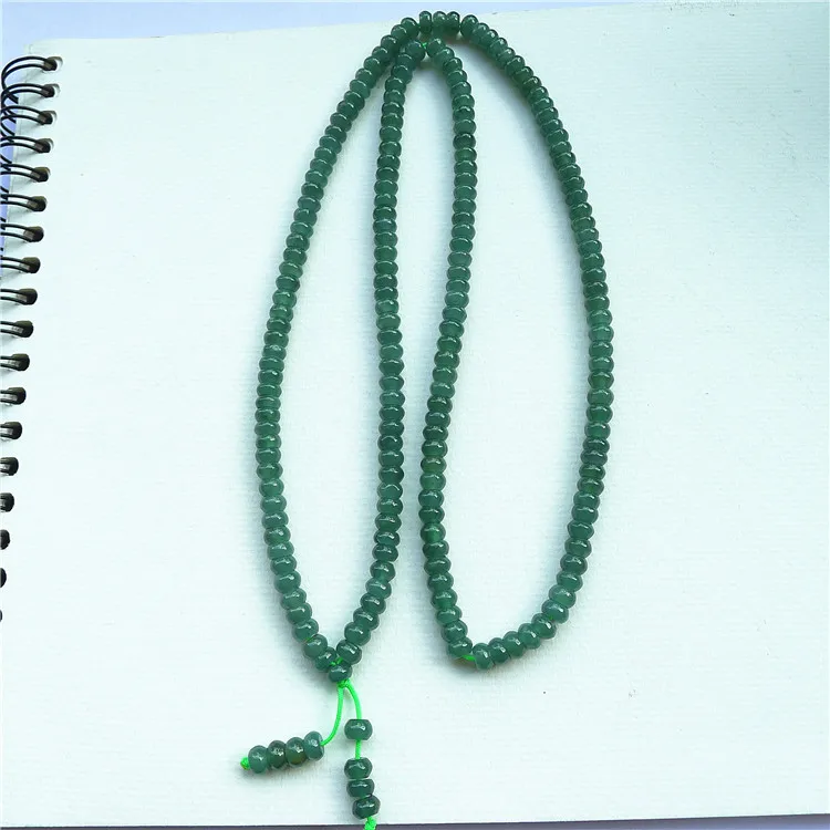 Genuine Myanmar Grade A Jadeite Blue Water Jade Bracelet Burma Jade Sweater Chain Necklace Multilayer Tassel Charm Bracelets