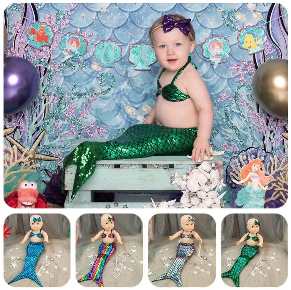 Newborn Photography Outfit Baby Mermaid Costumes New Born Romper Newborn Shooting Clothes Baby Boy Accessories Baby Photo Props