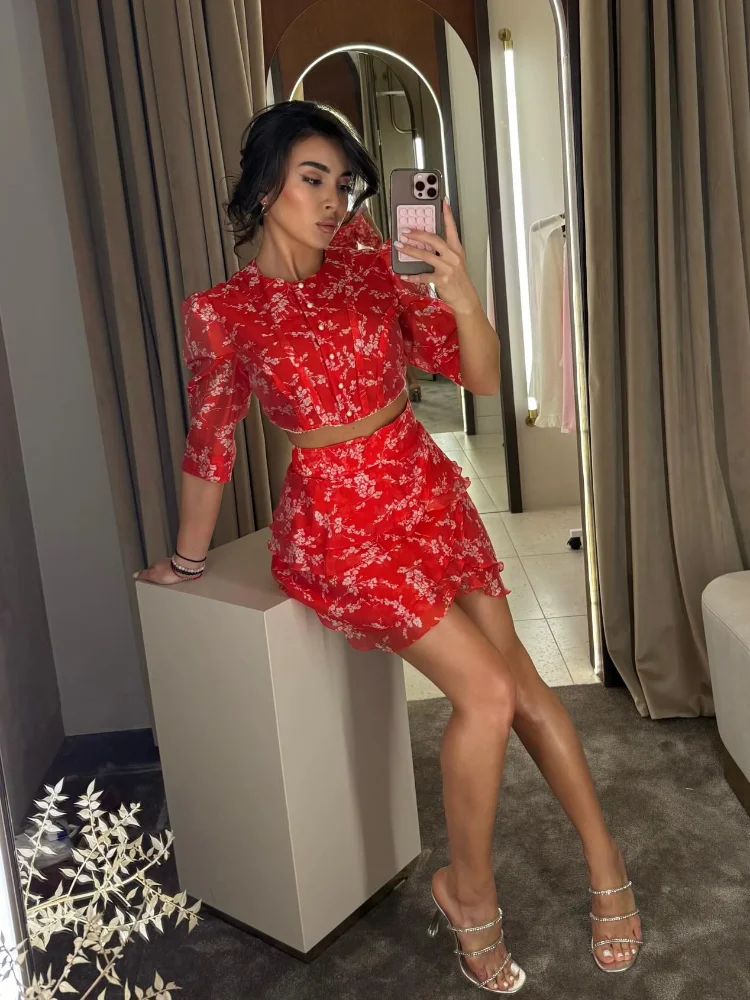 Conjunto Elegante de Top y Fal - Women Formal Wear For Summer reseña y precio